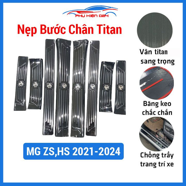 Bộ 8 nẹp bước chân trong ngoài Titan MG ZS  Và MG HS 2021-2022-2023-2024