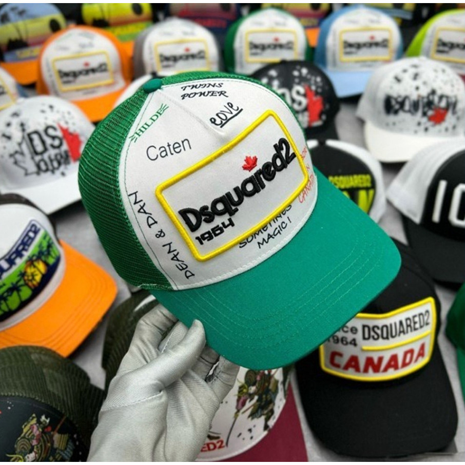 Mũ Lưỡi Trai DSQUARED2 Khoá Nút Thời Trang Nam Nữ, nón kết kaki phối lưới Dsquared2 thoáng mát MU201