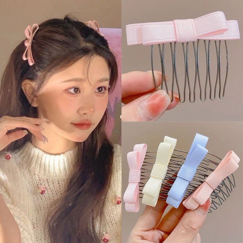 Xược Cài Tóc Kim Loại Đính Nơ Xinh Xắn Dễ Thương Phụ Kiện Tóc Empoli