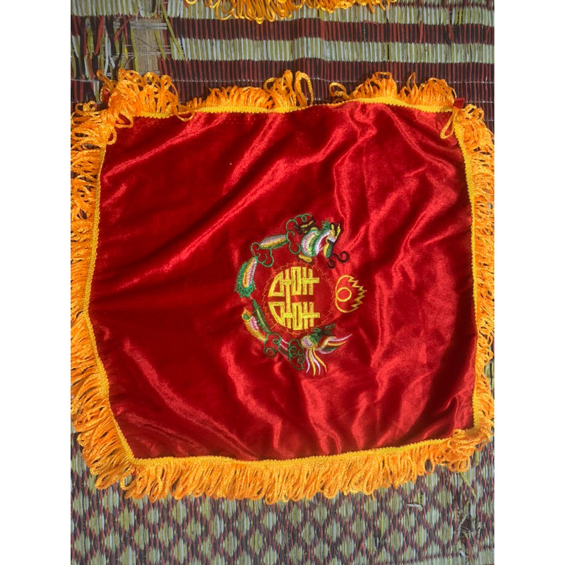 khăn nhung đỏ phủ mâm quả, phủ tráp đám cưới, khăn phủ quả, phủ xin dâu, phủ khay rượu