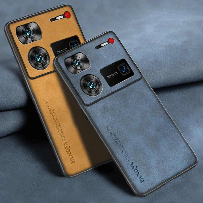 Dành Cho Nubia Z60 Ultra Ốp Lưng Da PU Sang Trọng Ốp lưng ZTE Nubia Z60 Ultra 5G Ốp Lưng Silicon Chố