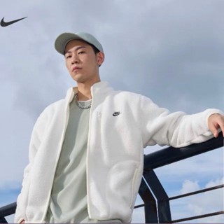 Nike Sportswear Club Lông Cừu Nam Nữ Đan Có Thể Đảo Ngược Rocker Lông Cừu Dày Ấm Áp Áo Khoác FZ0889