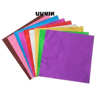 Uumir 100 Chiếc Gói Màu Giấy DIY Nướng Thiếc Trang Trí Thực Phẩm Kẹo Mạ Vàng Sôcôla