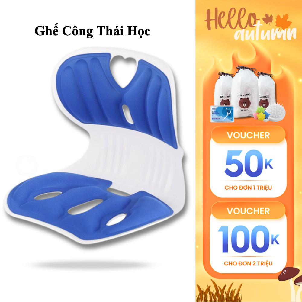 Ghế công thái học chống gù lưng chất liệu nhựa cao cấp và vải polyester dùng cho người lớn hoặc trẻ 