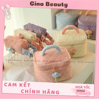 Túi Đựng Đồ Trang Điểm Makeup Cute Nhỏ  ,Túi Đựng Mỹ Phẩm Du Lịch Túi Vải Có Quai Cầm Xách Tay Lớn Ginabeauty
