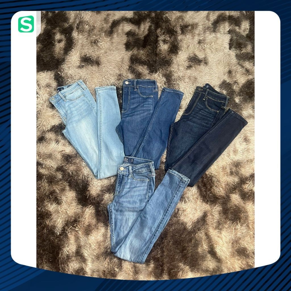 Quần Jean legging hàng Hollister nữ chất liệu cotton co dãn tốt cực kì thoải mái hàng chuẩn xịn
