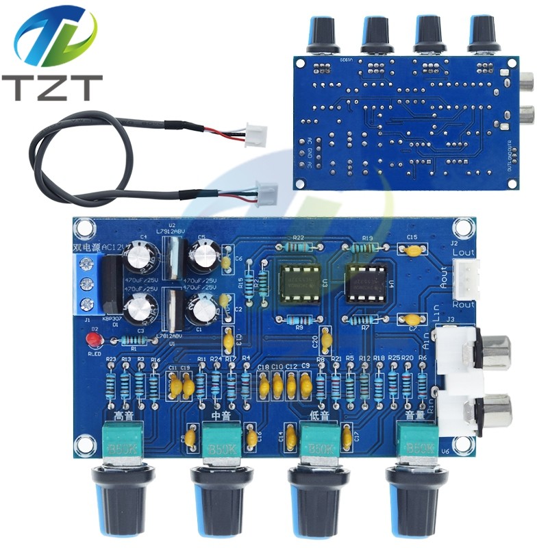 XH-M164 NE5532 Stereo Preamplifier Tone Board Âm Thanh 4 Kênh Khuếch Đại Module 4CH mạch điều khiển 