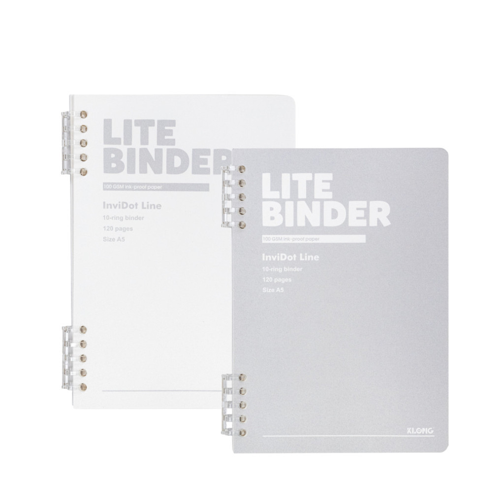 Sổ Lite Binder Klong MS 805 Vở A5 InviDot Line 120 Trang 100GSM Còng 2 Đầu Bìa PP Chống Thấm Nước