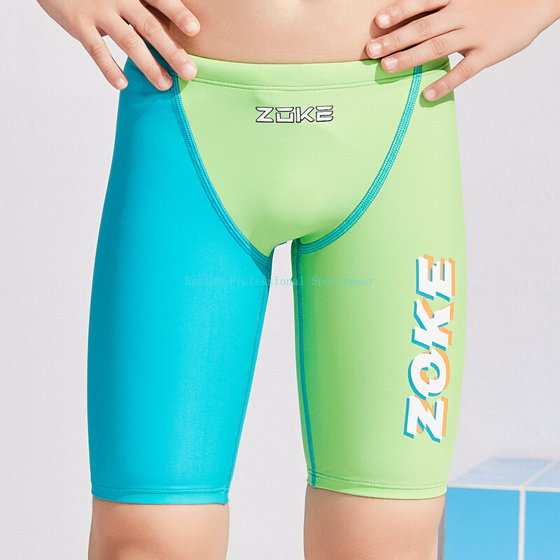 ZOKE Trẻ Em Thi Đấu Đồ Bơi Huấn Luyện Đua Quần Bơi Nhanh Khô Độ Đàn Hồi Cao Chống Clo Bé Trai Bé Gái