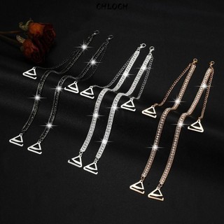 Dây đeo áo ngực kim cương giả CHLOCH, Dây đeo vai đồ lót chống trượt vai gợi cảm, Trang trí thanh lịch có thể điều chỉnh Thắt lưng đeo vai có thể tháo rời Váy dạ hội