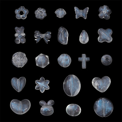 20g / gói Acrylic Trắng Tình Yêu Hoa Hồng Bướm Hạt Hoa Cho DIY Trang Sức Làm Vòng Tay Vòng Cổ Phụ Kiện Vật Dụng Chất Liệu