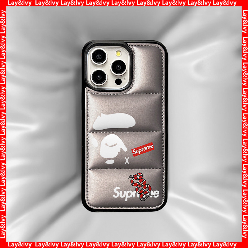 Street Classic BAPE Ape Down Jacket Vỏ Điện Thoại Silicon Thích Hợp Cho iPhone16promax 15promax 14 1