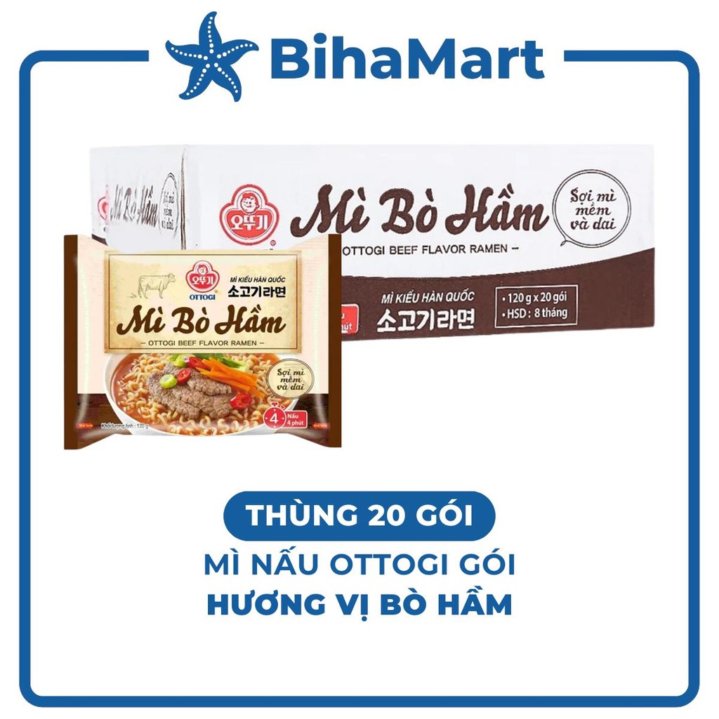 [THÙNG20GÓI]- OTTOGI - Mì nấu Ottogi hương vị Bò hầm, Mì Bò hầm Ottogi, Mì Ottogi Bò hầm, Mì nấu Oto