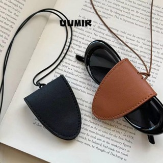 Mặt dây chuyền túi đựng kính mắt UUMIR, Kẹp kính râm dây treo lưu trữ bền bỉ, Kẹp kính da đa chức năng đơn giản