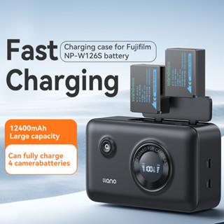 Bộ sạc di động nhanh pin kép llano NP-W126S có nguồn tích hợp cho Fujifilm XT30II X100VI X-M5 XS10 XT3 XT2 XT1 XT30 XT20 XT10 X100V XT200