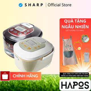 Nồi cơm điện tử Sharp 1.8 Lít Chính hãng, Lòng nồi dày 3.999mm chống dính, có xửng hấp KS-TH18-RD/GL - HAPOS OFFICIAL