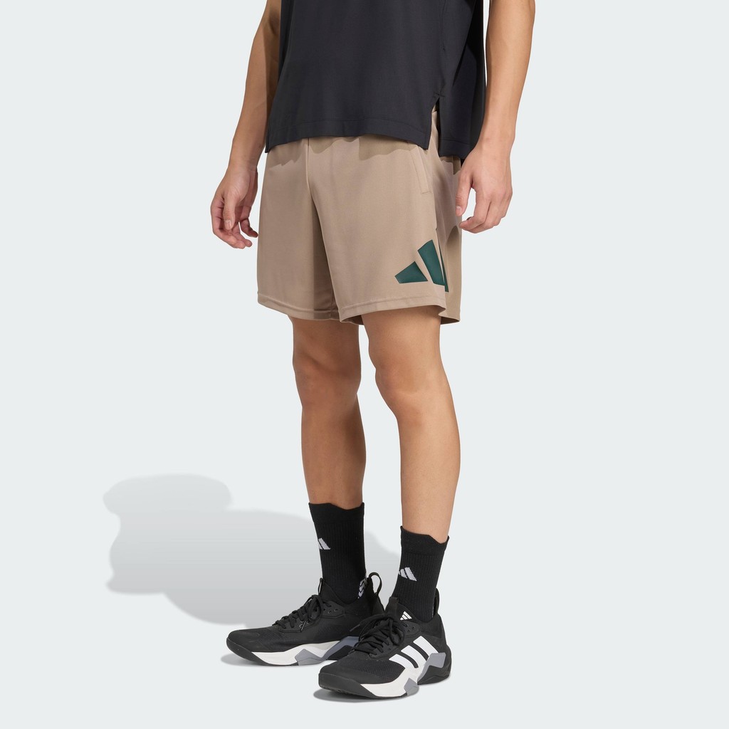adidas Gym & Training Train Essentials Logo Training Shorts Men Brown JW7416