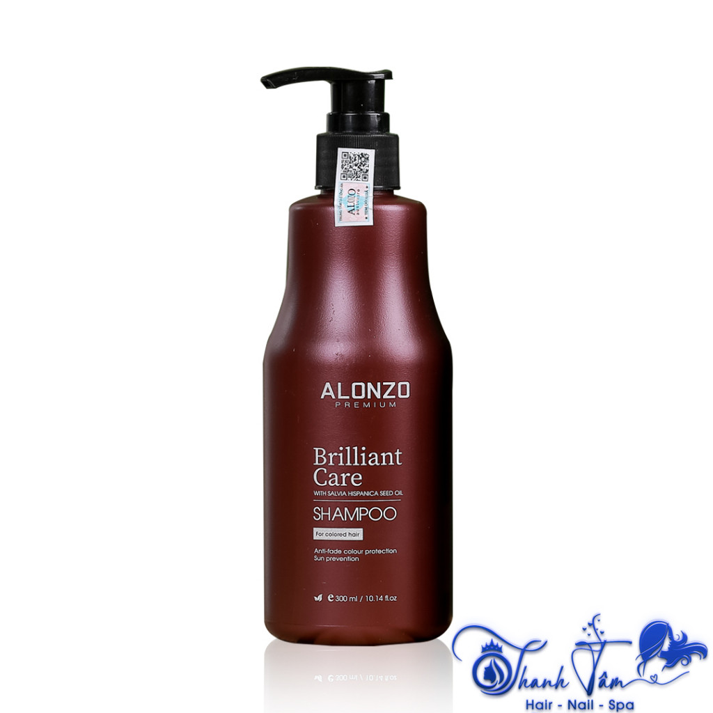 Dầu gội chăm sóc tóc nhuộm Alonzo Brilliant Care Shampoo 300ml - TN