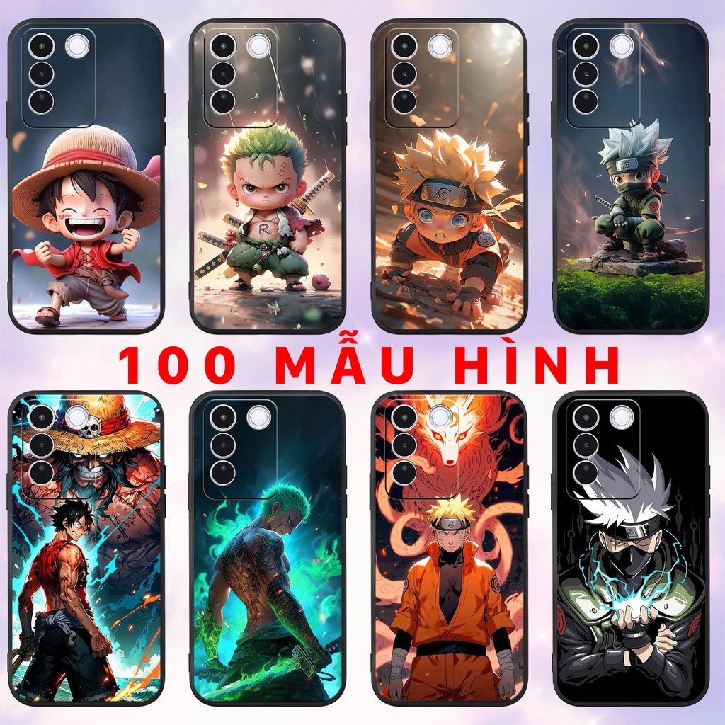 ốp lưng vivo v27 5g - s16 - s16 pro - in hình luffy zoro naruto kakashi one piece anime manga nhựa d