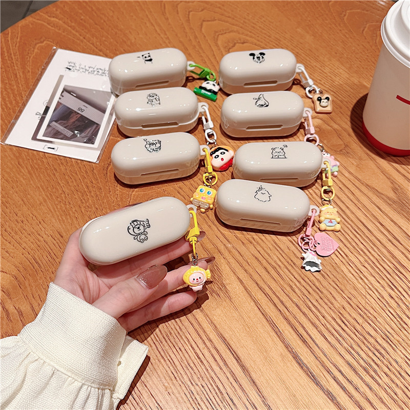 Kem trắng cho Sony wf-c510 Vỏ tai nghe Bluetooth Sony wf-c510 Vỏ bảo vệ Vỏ bảo vệ gấu trúc dễ thương