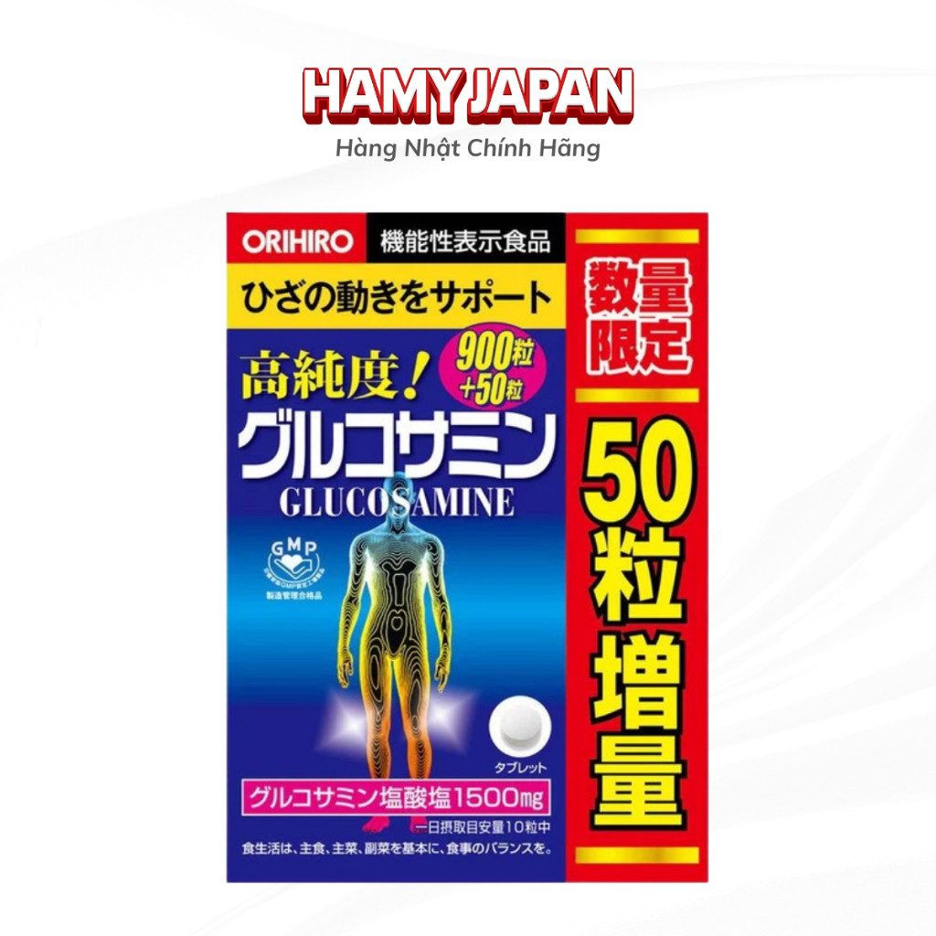 [HCM] VIÊN UỐNG BỔ XƯƠNG KHỚP GLUCOSAMINE ORIHIRO (950 VIÊN)- HÀNG NHẬT