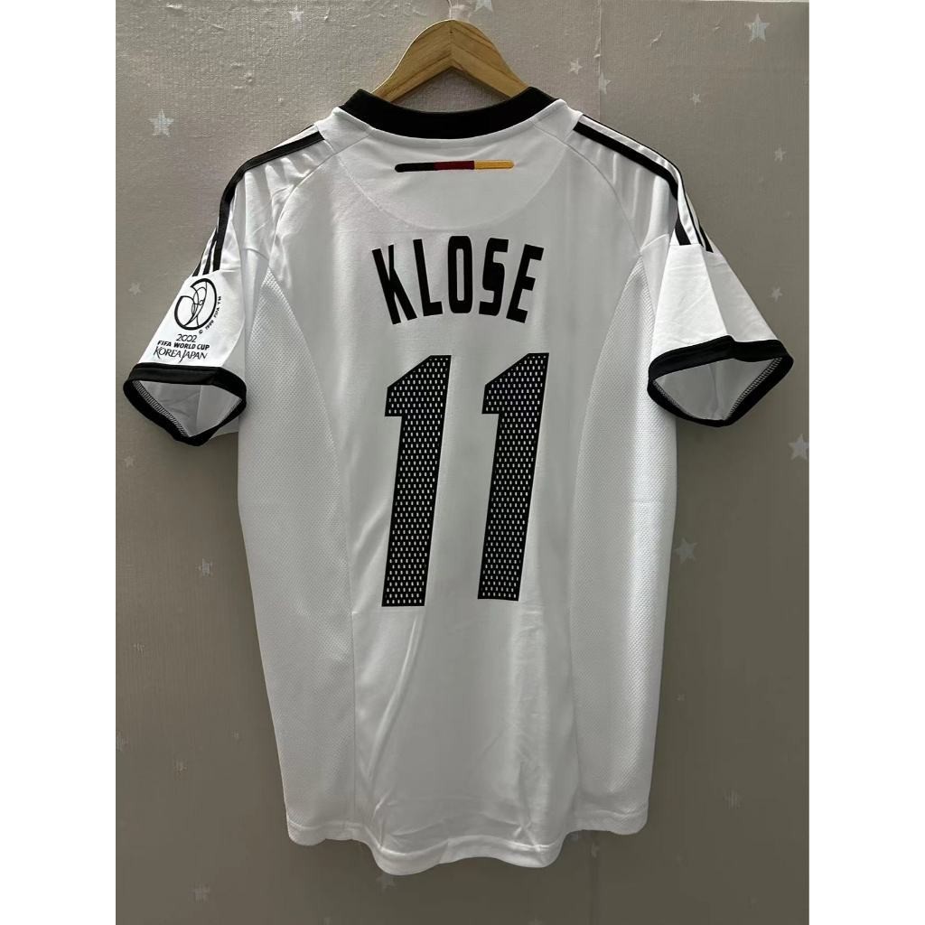Jersey Bóng Đá Đức 2002 Retro - Hình Klose - Áo Thun Cao Cấp và Thoải Mái