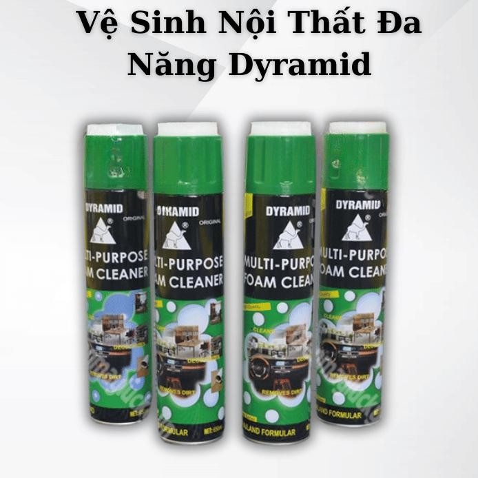 Dung Dịch Xịt Bọt Vệ Sinh Nội Thất Đa Năng Dyramid - Sạch Sẽ, Tiện Lợi, Chất Lượng Cao Lọ 650ML