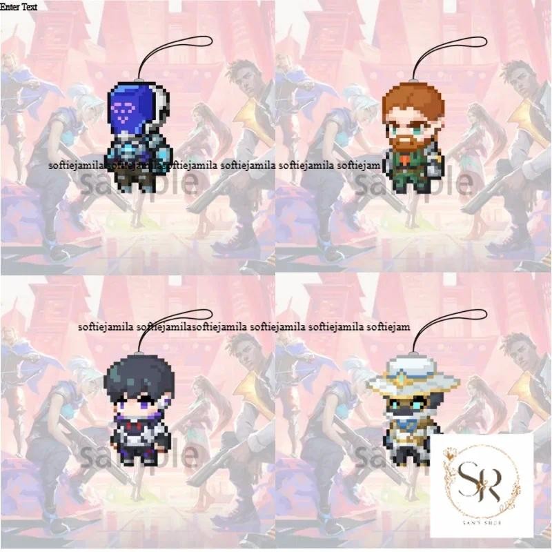 Mới trong kho phim hoạt hình valorant Acrylic Keychain accessaries phim hoạt hình vui Túi Mặt dây ch