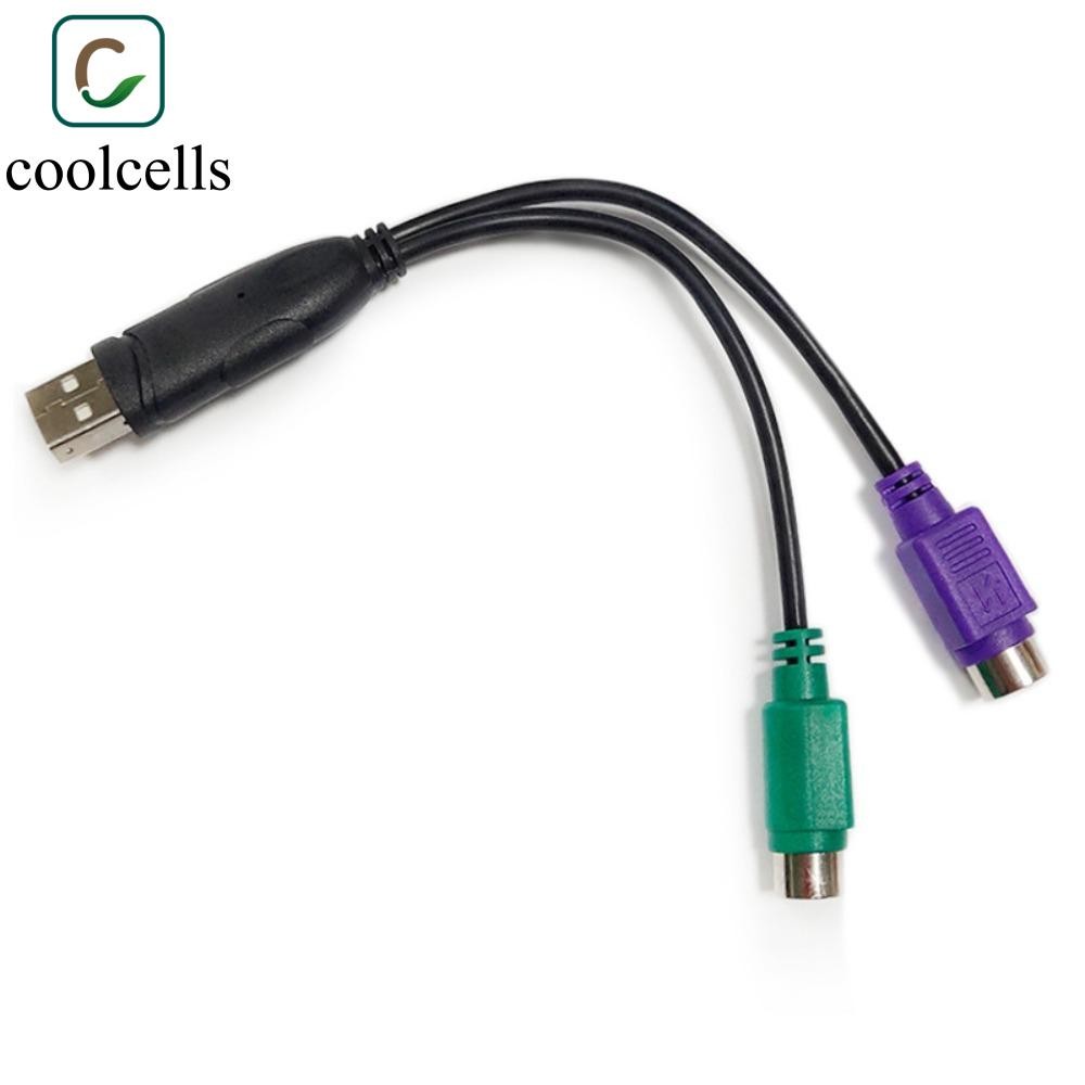 Cáp COOLCELLS Usb sang Ps2 Đầu tròn 6 chân có dây chuyển đổi Chip Dây chuyển đổi U-To-P Usb Nam sang