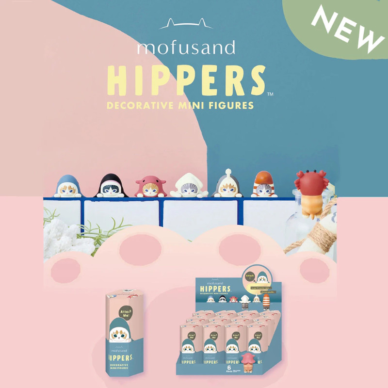 1 Chiếc Sonny Angel Mifusand Hippers Điện Thoại Cá Mập Mèo Series Trang Trí Máy Tính Ngẫu Nhiên Hình