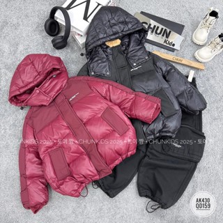 AK430 - Áo khoác phao bóng gió lông vũ DC CHO BÉ Alosuandro Ripelyino