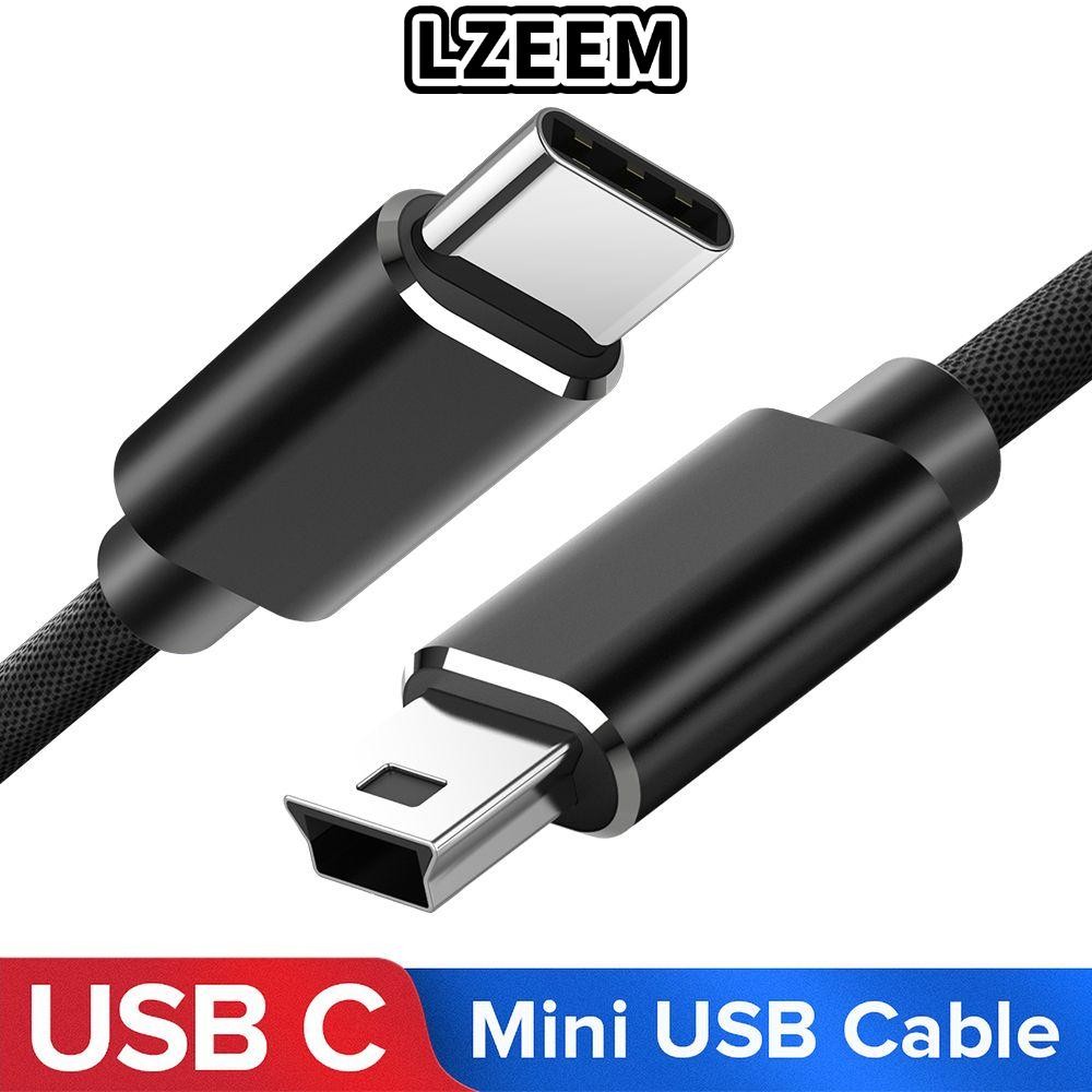 LZEEM USB Type C To Mini USB Cable Quick Charging Sync Data Digital Camera MP3 Player GPS Receiver Laptop