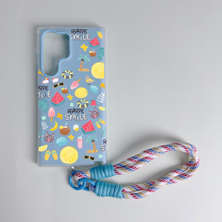 Ốp điện thoại màu xanh 2 trong 1 dễ thương ngày lễ cho Samsung A23 A24 A25 a55 s22 s22plus ultra Case Girly S23 S23Plus s23fe s24plus s24ultra s21FE Vỏ