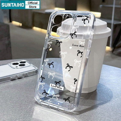 Suntaiho Ốp Lưng iPhone  Đẹp trong suốt in hình Vỏ Thẩm Mỹ Họa Tiết Nơ TPU Mềm Cao Cấp Chống Sốc Ốp điện thoại Cho Iphone 16 15 14 13 12 11 Pro Max IP 7 8 Plus Iphon X Xs XR Xs Max Hàn quốc Ốp Lưng