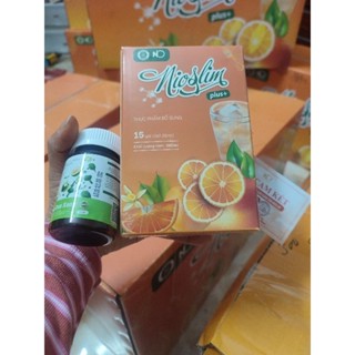 Siro Giảm Cân Nio Slim Plus Chính Hãng Hộp 15 gói tặng Detox rau củ