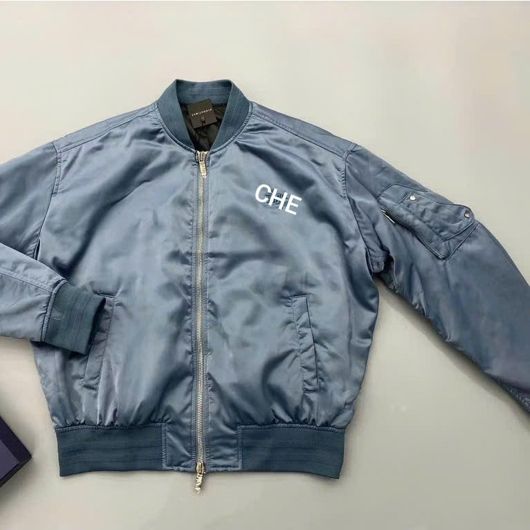 Áo Bomber Diok Thêu 2 Mặt Xanh Dương KCloset Áo Gió 2 Lớp Dày Dặn Dáng Rộng Nam Nữ NA849