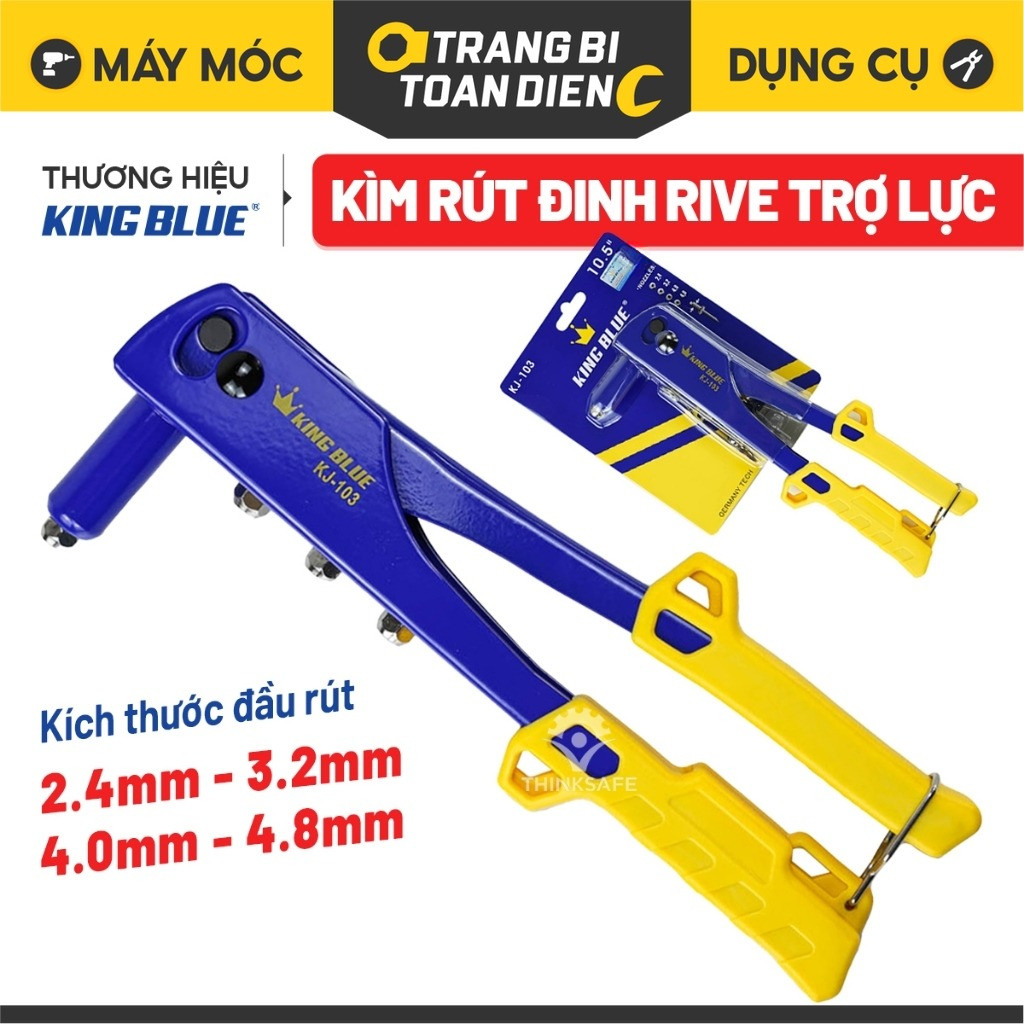 Kìm rút đinh rive KingBlue KJ-103/ KJ-104/ KJ-105/ KJ-105B Kìm rút tán đinh rive bằng nhôm, inox 2.4