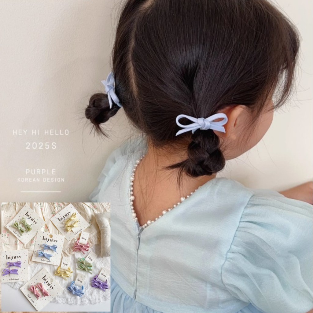 2 Chiếc Trẻ Em Phụ Kiện Tóc Bé Gái Kẹp Tóc Macaron Nơ Kẹp Tóc Thắt Nơ Nổ Kẹp Nơ Dễ Thương Phụ Kiện T