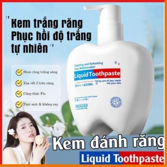 Kem đánh trắng răng Liquid Toothpaste Hương Bạc Hà - hatastore