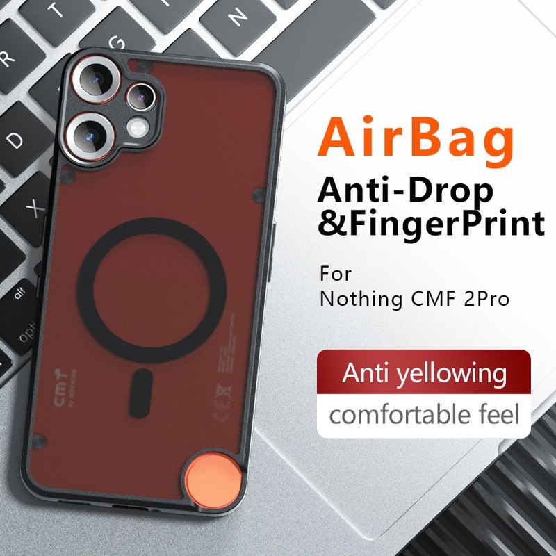 Không Có Gì CMF Điện Thoại 2 Pro Ốp Lưng Da Cảm Giác Mờ PC Sạc Không Dây Từ Tính Vỏ Điện Thoại Cứng 