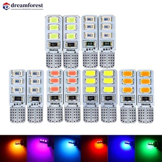 Dreamforst T10 Xe Bật Đèn 6LED Đèn Tín Hiệu Ngày Bóng Đèn Đọc Sách Biển Lái Xe Siêu Sáng Chạy Xe Máy DC12V 24V D9M3