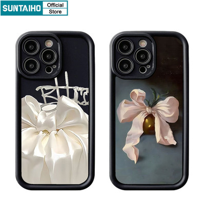 Suntaiho Thẩm Mỹ Thanh Lịch Vỏ Nơ Họa Tiết Ốp lưng Iphone 16 15 14 13 12 11 Pro Max IP 7 8 Plus Iphon X Xs XR Xs Max Silicon Mềm Cao Cấp Chống Sốc Ốp Lưng