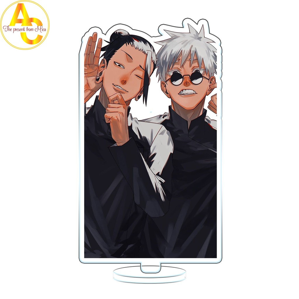 Móc Khoá, Mô Hình Standee Jujutsu Kaisen Nhân Vật Satoru Gojo Geto Suguru Trang Trí Bàn Học, Làm Việ