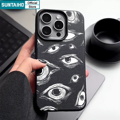 Suntaiho Ốp Lưng iPhone thời trang Ngộ nghĩnh Mắt Độc Đáo Họa Tiết Quái Vật Ốp điện thoại Silicone Mềm Cao Cấp Chống Sốc Cho Iphone 16 15 14 12 13 11 Pro Max IP 7 8 Plus Iphon X Xs XR Xs Max Hàn quốc Ốp Lưng
