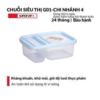 Hộp Nhựa Đựng Thực Phẩm 2 Ngăn Việt Nhật Cao Cấp - Có Nắp Đậy Tiện Lợi Siêu Bền