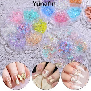 Yunafin Móng Tay Nghệ Thuật Trang Trí Kẹo Quyến Rũ Hoạt Hình Bướm Jelly Kẹo Dễ Thương