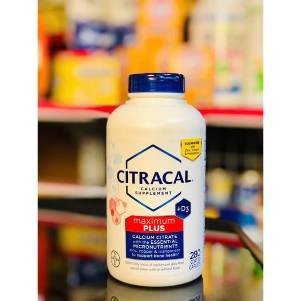 Viên uống bổ sung canxi hữu cơ CITRACAL Maximum Calcium citrate 280viên