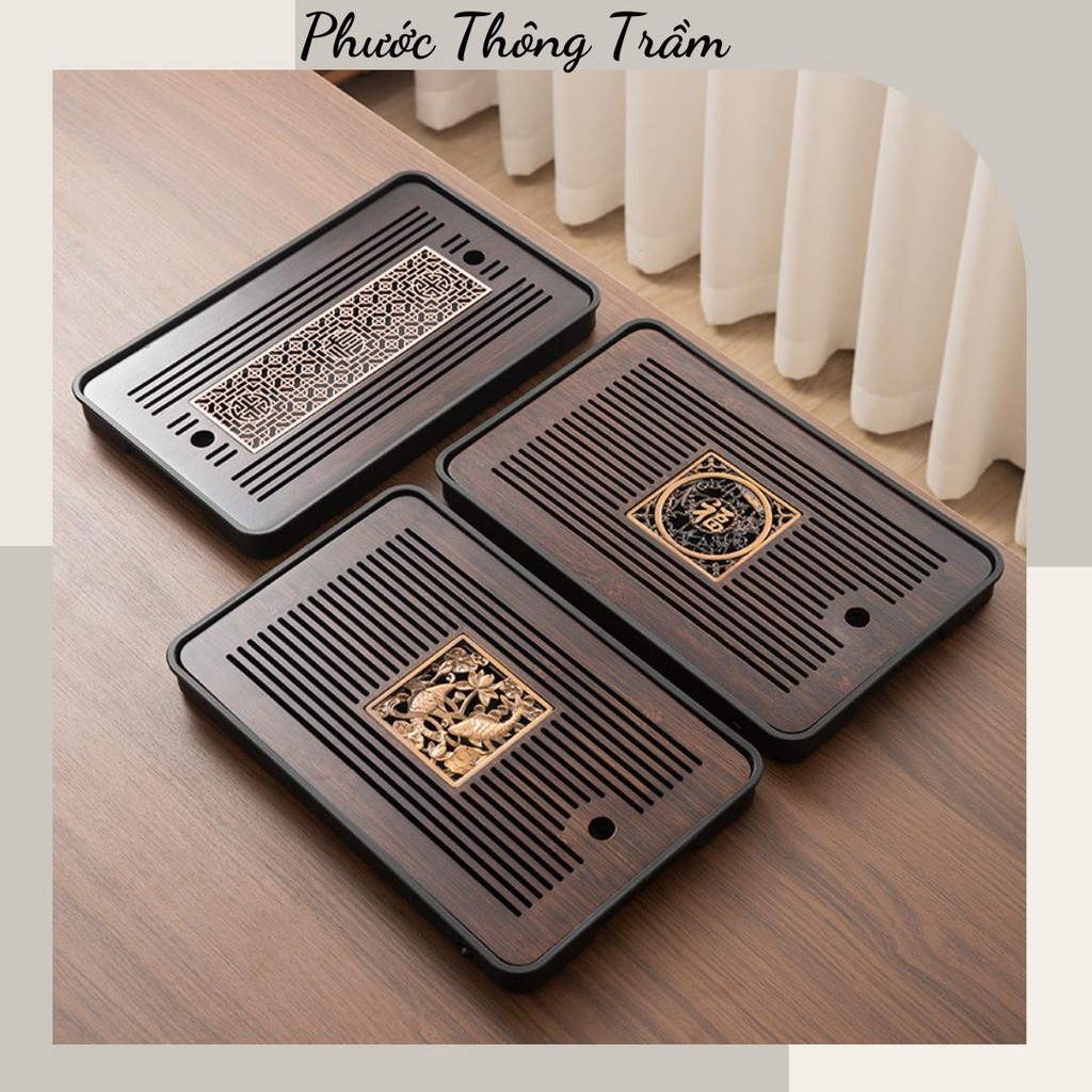 Khay trà đạo , Khay trà tre , khay trà gỗ cao cấp khay trà song ngư , khay trà chữ phúc , khay trà đ