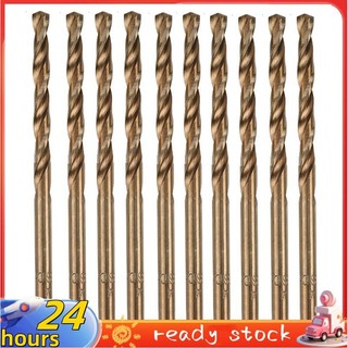 Bộ 10 Mũi Khoan Xoắn M35 4.0mm 3 Edge HSS Lỗ Mũi Khoan Cho Thép Không Gỉ Gỗ Kim Loại Khoan