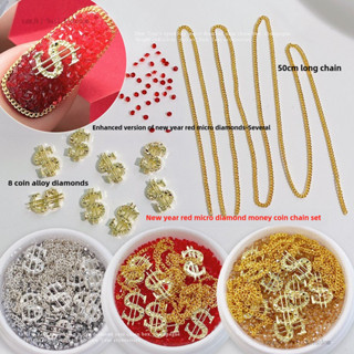 Kim cương siêu nhỏ màu, tiền xu, gói vật liệu dây chuyền kim loại, hộp đựng trang sức nghệ thuật làm móng / đồ trang sức kim cương pha lê